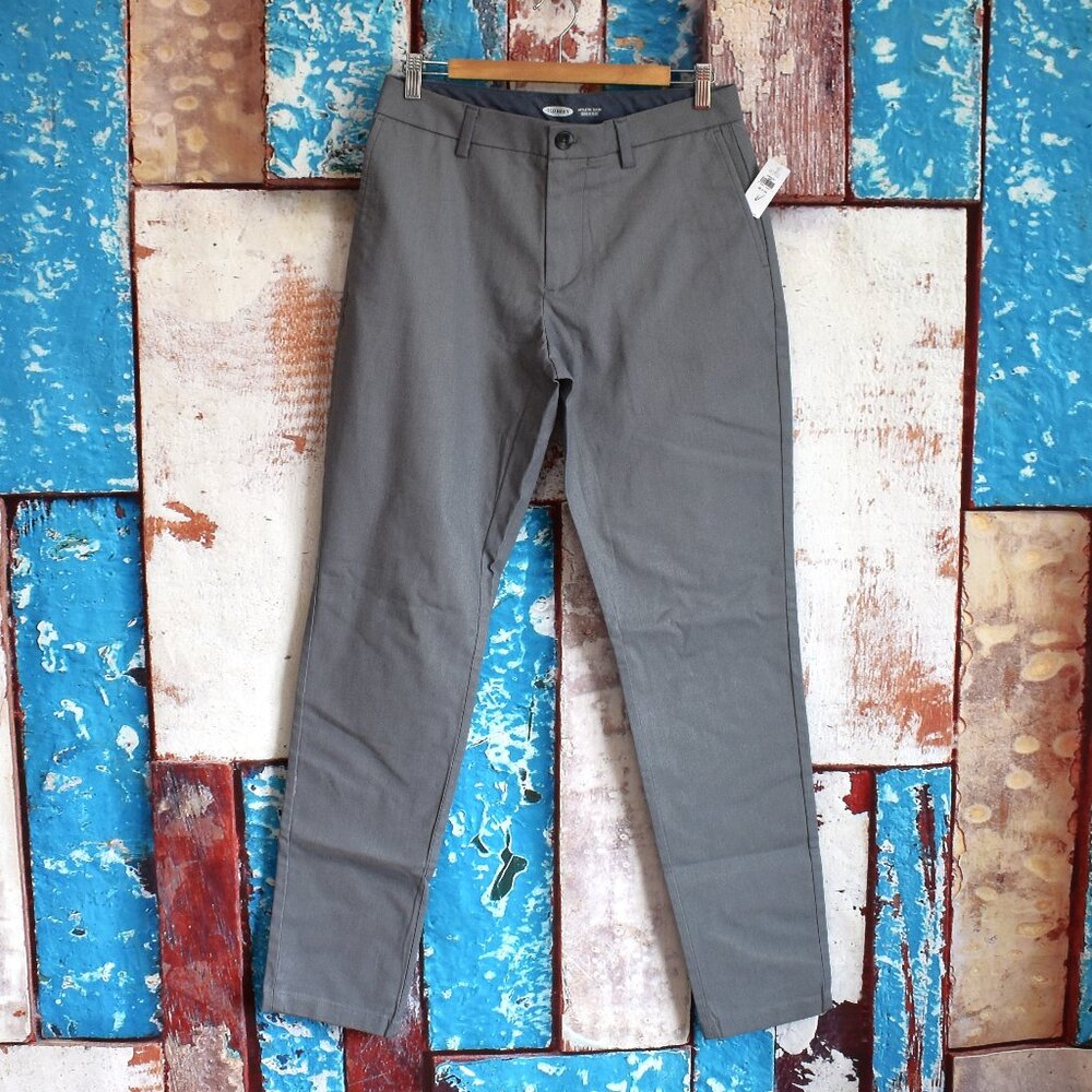 Men's Old Navy Athletic Athletic Taper Built In Flex Pants 30x34 Light Gray NEW